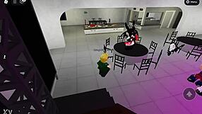 Dançando cm as novinhas safadas no salão de festa do Roblox