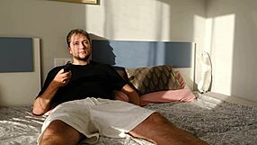 Watching Movie with Stepbrother, He Puts Dick in Mouth and Cums - Took Time to Arouse Him