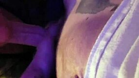 Girlfriend interacts with boyfriend in homemade setting