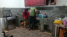 Perverted neighbor reveals everything in front of him during intimate moments