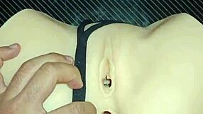 anal sex with candy in black thong gets all my cum in her ass