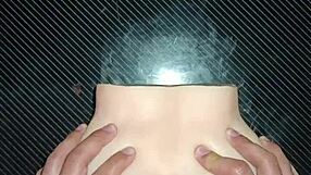 anal sex with candy in black thong gets all my cum in her ass