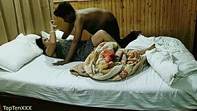 hot milf bhabhi enjoys romantic time with black devar. they share intimate moments