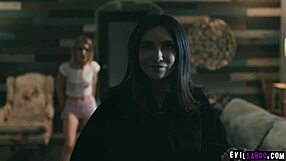 Sexy Bestfriends Jane Wilde And Natalie Knight Notice Nathan Bronson Stalking Them And Share His Huge Cock In A Threesome