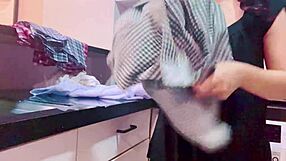 Pov wetpinay in school uniform washing after filming videos