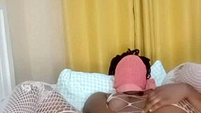 Black Curvy Milf Whore Spreading Wet Pussy On Display During Massage