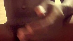 hard black man eases off stress with a quick session