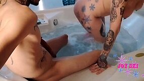 Little Bitch Gives Ass Without Condom To Gifted Tattooed Friend