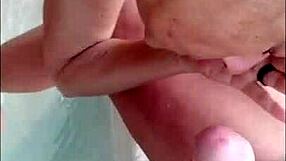 Pov mature hotwife candi annie milks cock at nudist resort pool