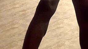 hard black man eases off stress with a quick session