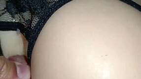 anal sex with candy in black thong gets all my cum in her ass