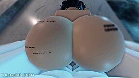 shy girl in pool turns rough with follower