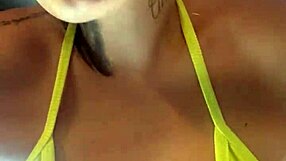 Training at Gym with Wet Pussy Exposed!