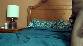 Muscular bodybuilder engages submissive woman in interracial scene