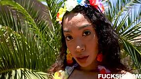 Butt Plug Teases Petite Teen Before Intense Anal Fuck