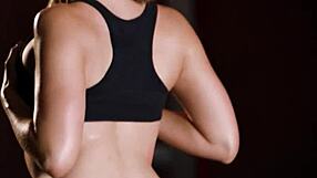 Big Ass Babe Stretches With Hot Milf After Workout