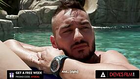 petite 18+ babe liz jordan's lesbian pussy gets fucked hard until creampie in devils film