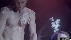 The couple felt overwhelmed as aliens bent them over for rough galactic sex.