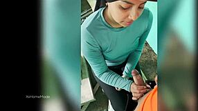 Young Colombian Farm Woman Milks Cock