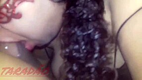 Woman performs oral on man.