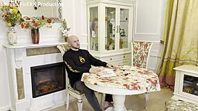 three friends gangbang fucked russian bitch monika fox during break in lotto game with double penetration anal deepthroat and facial