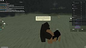 In ROBLOX, She RIDES BIG BLACK COCK Roughly