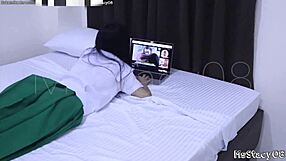 I Caught My Insan Watching Porn And Cumshot.