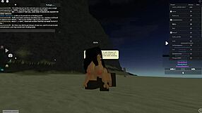 In ROBLOX, She RIDES BIG BLACK COCK Roughly