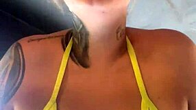 Training at Gym with Wet Pussy Exposed!