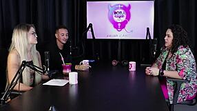 Marina Karam fucks in Bora Cast with Bruna Carlos in sheer red lingerie!