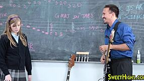 Hot teen sucks cock passionately