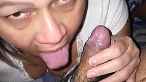 Stepmom wakes me with blowjob and I cum in mouth