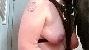 Amateur bondage session with ordered actions and homemade elements