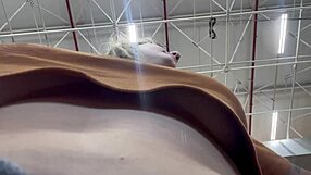 Hidden camera catches woman masturbating wet pussy in supermarket