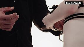 Russian Mistress Shares Erotic Moment With Two Studs.