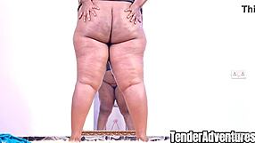 admiring her thick soft ebony body turns into a quick fuck