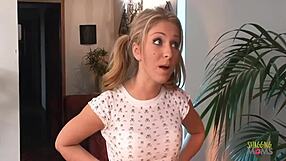 After confessing to her friend she got fucked in her bedroom by a big dick