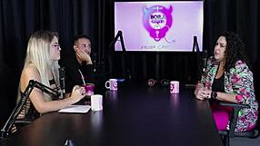 Marina Karam fucks in Bora Cast with Bruna Carlos in sheer red lingerie!