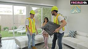 Moving men glaze asian slut's face fresh and hot