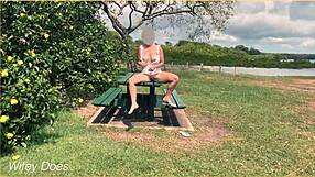 Wife Flashes Pussy On Swing Without Panties