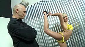 Fucking blonde milf in a ring