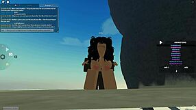 In ROBLOX, She RIDES BIG BLACK COCK Roughly