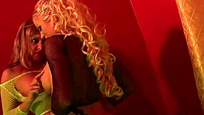 Blonde Strippers Fight Then Finger