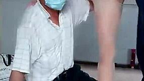 Female streamer seduces two old friends for anal threesome in stockings