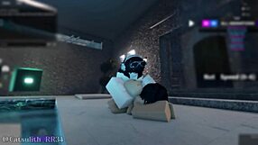 shy girl in pool turns rough with follower