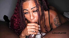 Curvy Ebony Amateur Gets Nasty with Muscular Black Bodybuilder's Huge Cock Due to His Sexy Accent