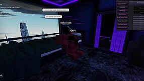 Two hot demons engage in passionate sex in the bedroom.