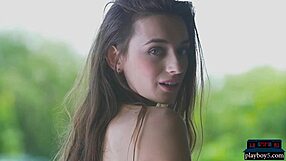 Gloria Sol, the perfect MILF, strips outdoors and shows off.