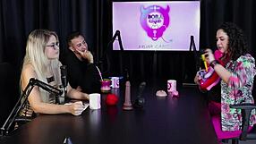 Marina Karam fucks in Bora Cast with Bruna Carlos in sheer red lingerie!