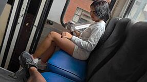 Amateur Couple Blows In Public Bus Then Fucks In Hotel